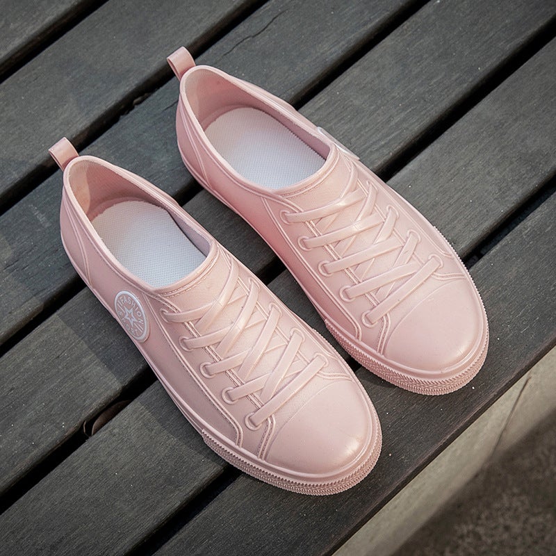 Work Car Wash Soft Bottom Low-Top Adult Women'S Waterproof Shoes Women'S Rain Shoes Women'S Rain Boots Shallow Mouth Outwear Korean Style Rain Shoes Women - Image 1